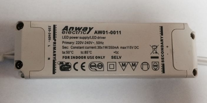 ANWAY AW01-0029 LED power supply Transformator Trafo Driver Netzteil 9x1W 350mA 